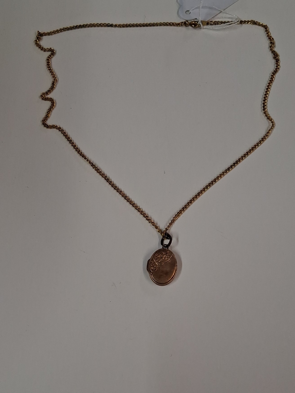 Gold Tone Floral Locket Necklace - Women Jewelry